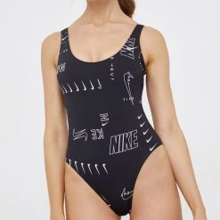 Γυναικεία Ολόσωμα Μαγιό Nike μαύρο
