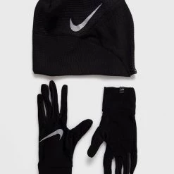 Γυναικεία Σετ Σκούφος και γάντια Nike μαύρο