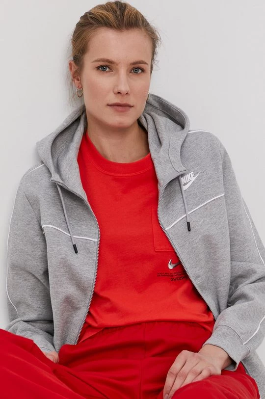 Γυναικεία Με φερμουάρ Μπλούζα Nike Sportswear χρώμα: γκρι 4 Γυναικεία Με φερμουάρ Μπλούζα Nike Sportswear χρώμα: γκρι - Image 2