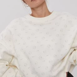 Γυναικεία Χωρίς φερμουάρ Μπλούζα Nike Sportswear χρώμα: κρεμ