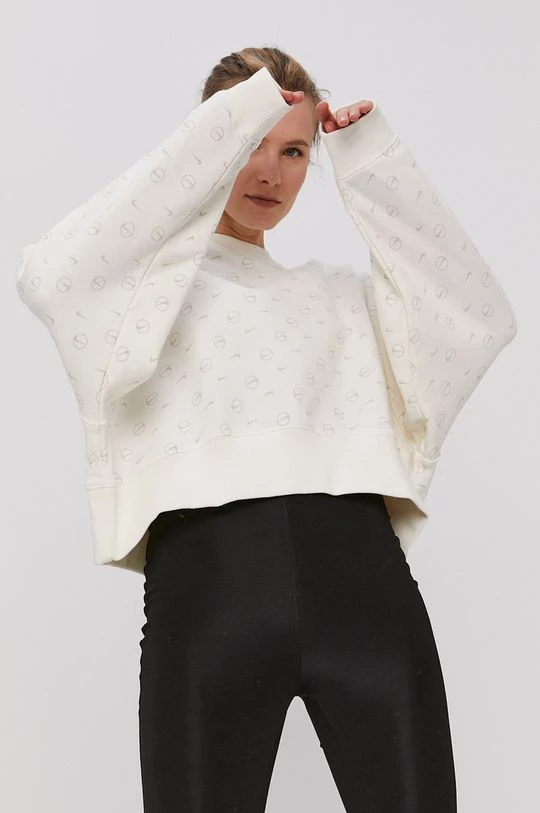 Γυναικεία Χωρίς φερμουάρ Μπλούζα Nike Sportswear χρώμα: κρεμ 6 Γυναικεία Χωρίς φερμουάρ Μπλούζα Nike Sportswear χρώμα: κρεμ - Image 4