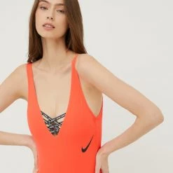 Γυναικεία Ολόσωμα Ολόσωμο μαγιό Nike κόκκινο