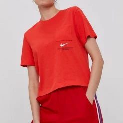 Γυναικεία Κοντομάνικο Μπλουζάκι Nike Sportswear χρώμα: κόκκινο